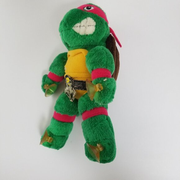 Vintage RAPHAEL Teenage Mutant Ninja Turtles window cling plush Playmates TMNT - Picture 4 of 15